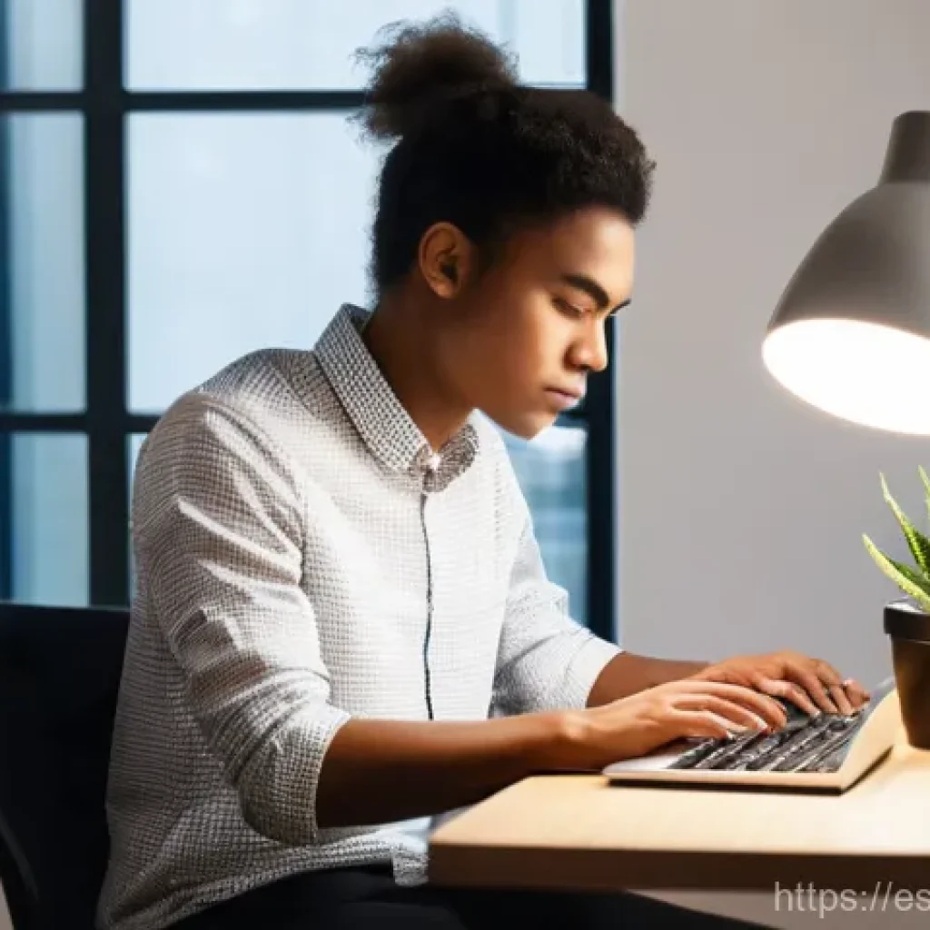 무선 키보드 연결 문제 해결 - **Prompt 1: Focused Productivity in a Modern Home Office**
    "A young adult, appearing around 25-3...