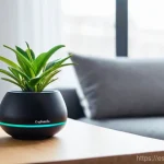 포터블 스피커 배터리 관리 - **Intelligent Charging Habits: The Golden Zone**
    A bright, clean image of a young adult, appeari...