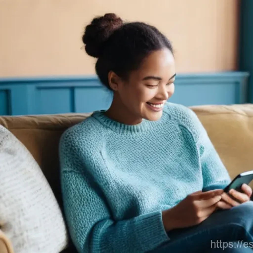 스마트폰 데이터 백업 장치 - **Prompt 1: Digital Memories and Connection**
"A candid, high-angle shot of a young woman, aroun...